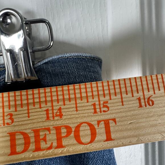 FRAME Le Palazzo Crop High Rise Wide Leg Blue Jeans Women’s 31 Frayed Hem - Picture 8 of 11